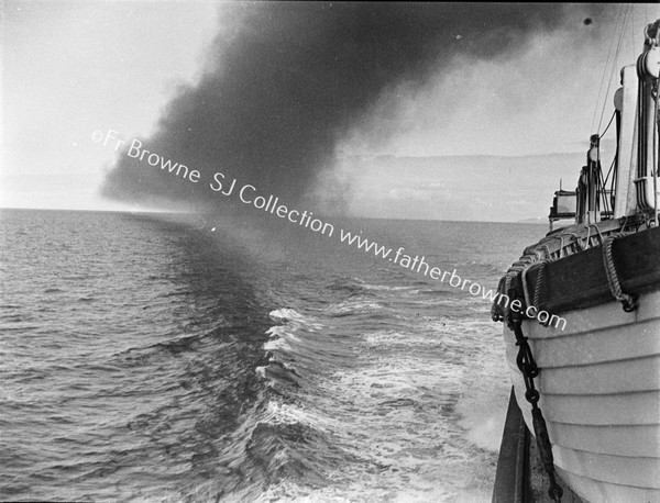 SS SCOTIA LOOKING BACK FROM BOAT DECK